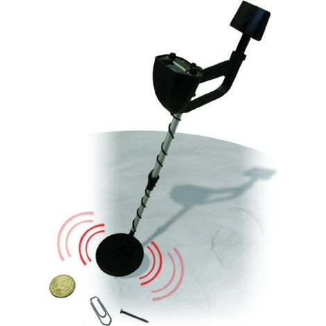 Metrica 60282 – Détecteur de métaux portable avec poignée télescopique (1/2)