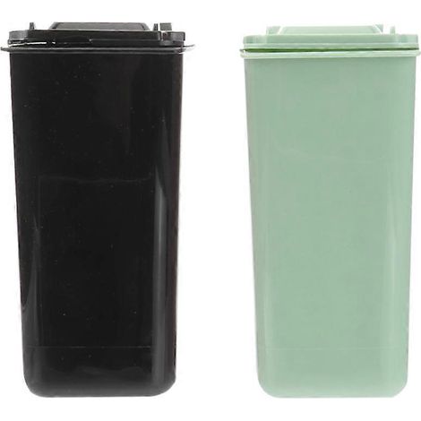 Lot de 2 poubelles de bureau multifonctions, poubelles décoratives, accessoire pour la maison-15.5X10X8CM