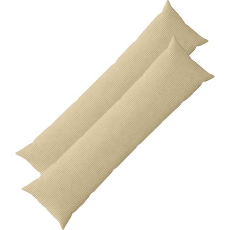 vidaXL Housse de coussin 2 pc HEERLEN Vert gris 40 x 145 cm (1/5)