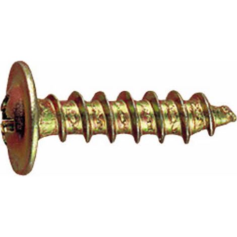 (4X17) TORNILLOS PARA CARPINTERIA DE PVC BICROMATADO. CABEZA ALOMADA BAJA CON AR(100U) -  INDEX (1/2)