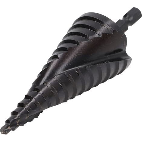 Fraise sans étapes pour métal, aluminium et bois, tige hexagonale HSS, bit à pas progressifs, 15 étapes (4-32 mm) (1/5)