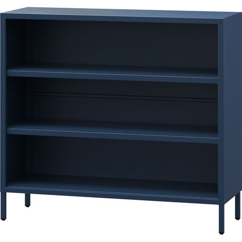 Bibliothèque basse LUCA, 1000 x 900 x 350 mm, Modern: bleu marine (1/5)