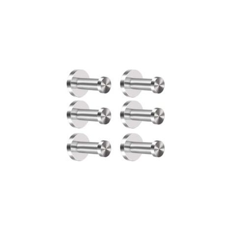 6 Pièces Crochets Portemanteau Vestiaire Crochet en acier Inoxydable Et Brossé Crochet porte-Serviettes de Bain Mural Robe Hacher pour les Robes Mur Serviettes (1/4)