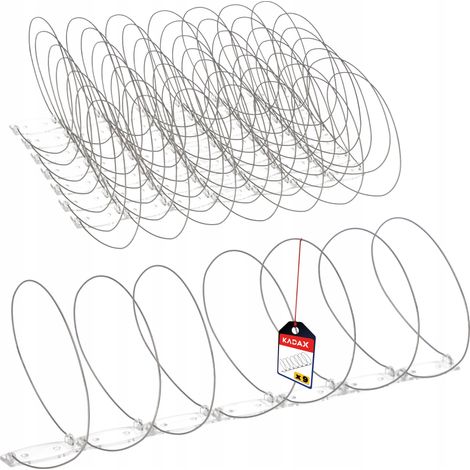 KADAX Vogelabwehr, Spirale, 9 Stück, 3 Meter, Taubenabwehr aus Edelstahl, Kunststoff, Vogelschreck,