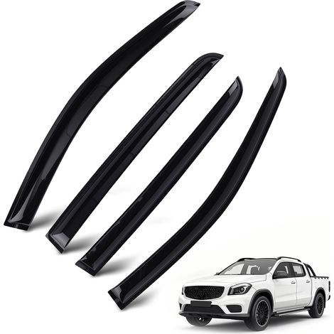 4PC Window Rain Guards for Ford Ranger T7 2015-2018 Wind Deflectors Black Set (1/5)