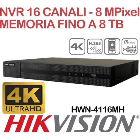 HIKVISION NVR 4K HD 16CH  HWN-4116MH