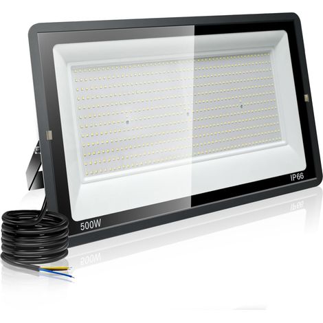500W spot led extérieur 50000LM IP66 Imperméable Projecteur LED Exterieur Super Brillant Eclairage Extérieur Blanc froid(6000k) Sécurité spot led pour stades, usines, Parking, garage, jardin (1/5)