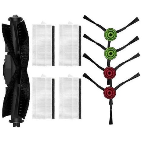 Pièces de rechange pour aspirateurs robots iLife T10s : brosse principale latérale, filtre HEPA et accessoires. (1/5)