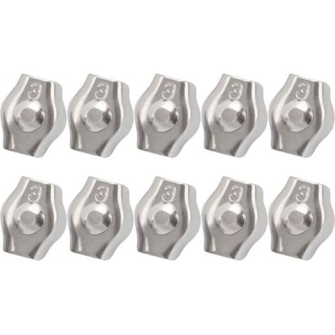 Collier De Fixation Pour Câble - Acier Inoxydable 304 - Simple Ou Double - Pour Railing Éclairage Et Projets Diam - Lot De 1