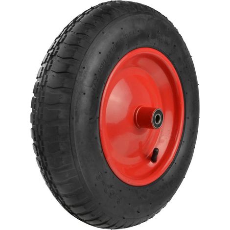 Roue en caoutchouc GEKO - 3.50-8 - Stable et durable - Essieu inclus (1/5)