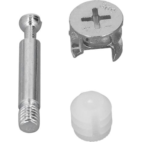 100-teiliges 3-in-1-Schraubenset mit Verriegelungsfunktion für Möbel, Schränke, Schubladen und Regale (1/5)