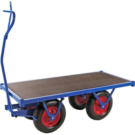 Kongamek Schwerlastwagen 1500x700x460mm mit Feststellbremse und Ziehgriff Ø400mm Pannensicher 1500kg Tragkraft (1/2)
