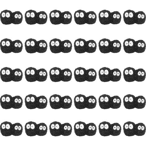 Lot de 30 mini charbons noirs réalistes, décorations en résine mignonnes pour maison de poupée échelle 1/12 1/6, accessoires de paysage miniature (1/5)