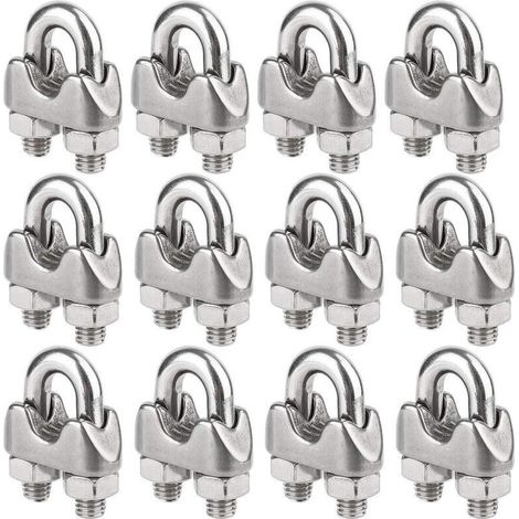 Confezione da 12 fascette per cavi in acciaio inox 304 – Per cavi da 4 mm – Resistenti alla ruggine e alla corrosione – Varie applicazioni (1/5)