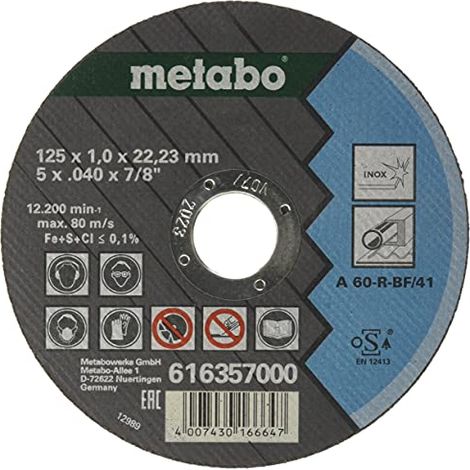 Disco abrasivo Metabo per metallo durevole prestazioni (1/2)
