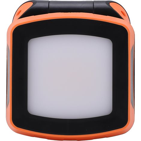 Lampe de travail portable rechargeable orange à LED, projecteur pliable, lampe de travail sur pied universelle pour voiture et moto (1/5)