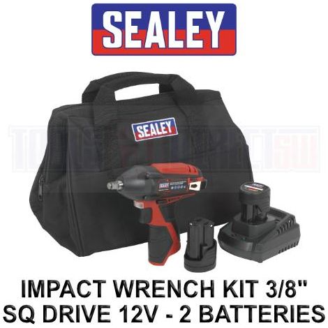 Sealey Impact Wrench Kit 3/8Sq Drive 12V SV12 Series - 2 Batteries CP1204KIT (1/5)