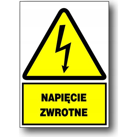 ZEO/A-11 PVC-Elektroschild RÜCKSPANNUNG