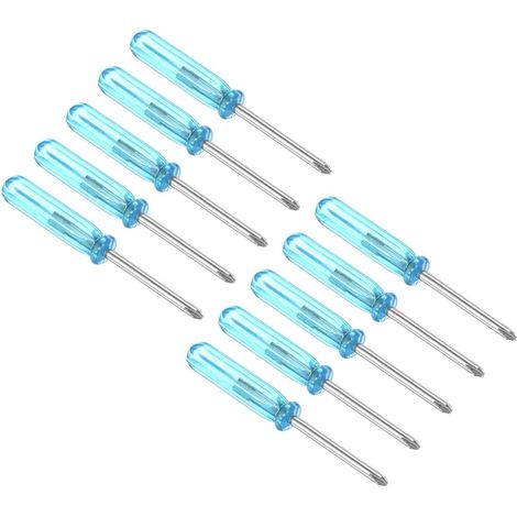 Lot de 2 mini tournevis cruciformes à tête cruciforme de 3 mm avec poignée antidérapante pour petits appareils électroménagers (1/5)