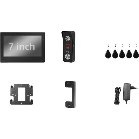 Système de vidéophone, écran tactile couleur de 7 pouces, détection de mouvement, 703HB-206BIC (1/2)