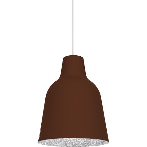 LUMICOM DONG Sospensione, 1X E27, max 42W, metallo, corten/foglia argento, D.16cm