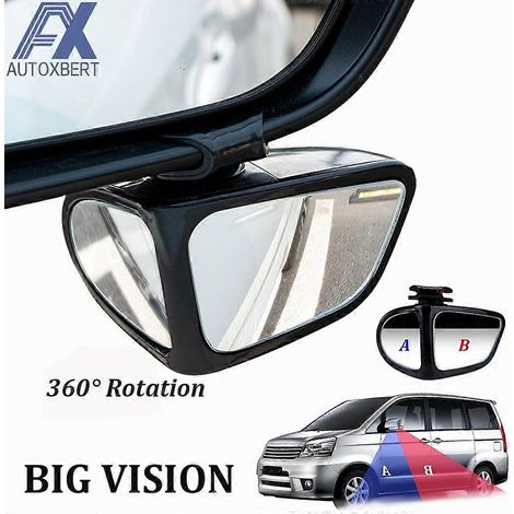 Rétroviseur d'angle mort réglable et rotatif à 360° pour voiture, rétroviseur de recul grand angle, rétroviseur de stationnement pour automobile (1/5)