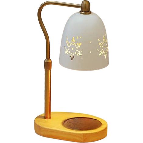 Lampe chauffante décorative sans flamme pour table ou chambre, blanche (1/4)