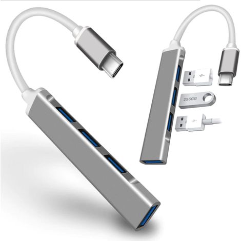 Adaptateur hub USB-C 3.1 vers 3 ports USB 2.0 et 1 port USB 3.0 (4 ports) pour ordinateur portable (1/5)