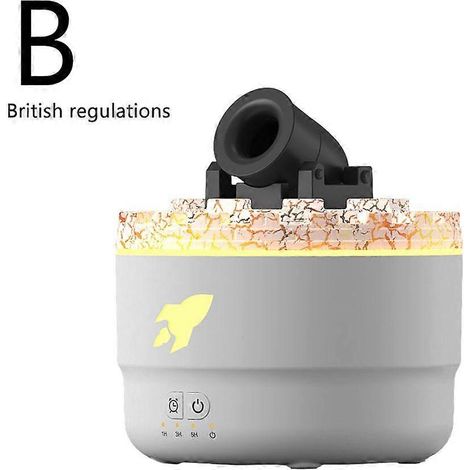 Humidificateur d'arômes Cannon Blast, diffuseur de vapeur LED silencieux, blanc, prise britannique
