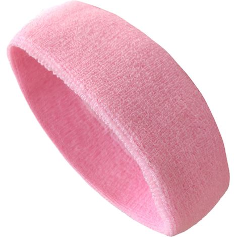 GARRYFIZH Bandeau sportif absorbant, élastique, pour fitness, cyclisme, rose (1/5)