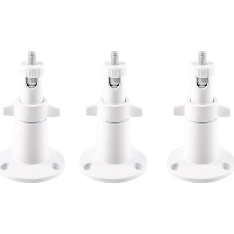 Lot de 3 supports muraux en métal blanc pour caméras de sécurité intelligentes Arlo – Support intérieur/extérieur réglable pour caméras Arlo et autres modèles compatibles (1/4)