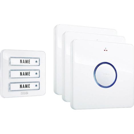 m-e-modern-electronics Timbre inalámbrico blanco alcance 200m