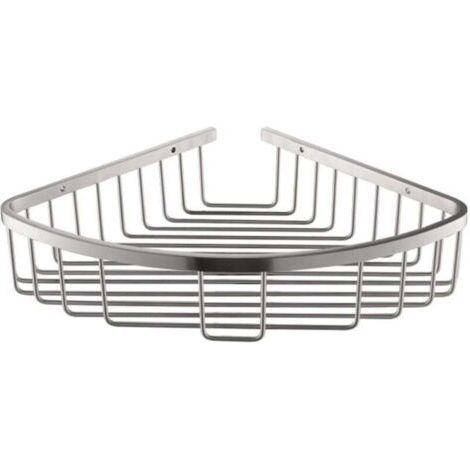 Étagère Murale D'angle En Acier Inoxydable Pour Salle De Bain Rangement Pratique (1/4)