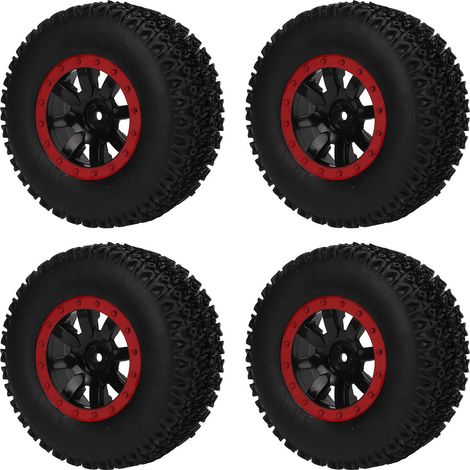 Satz mit 4 Short Course Truck Reifen 12mm Sechskant für Traxxas Slash (HPIRed kompatibel) (1/5)