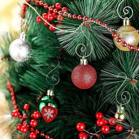 120 Pieces,Crochets pour Boules, Décoration d'arbre de Noël, Crochets d'Ornement de Noël, Crochet Pour Accrocher Des Boules de Noël (1/4)