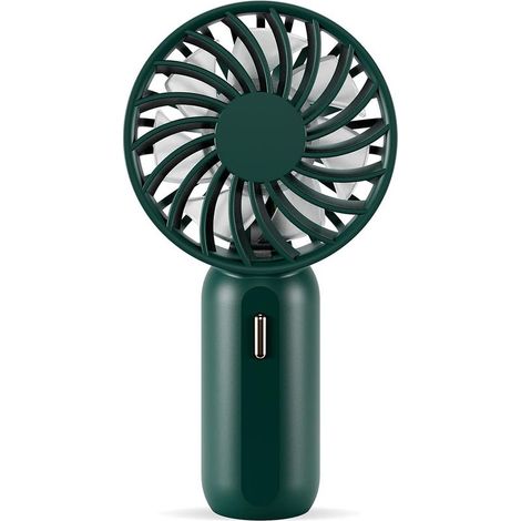 Mini Ventilateur Portable avec 3 Vitesses Réglables, Batterie Rechargeable, Cordon, Ventilateur USB Silencieux pour la Maison, Bureau et Voyages (1/5)