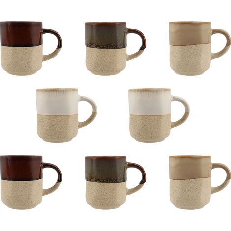 Lot de 8 tasses assorties 10cl, MACCHIATO