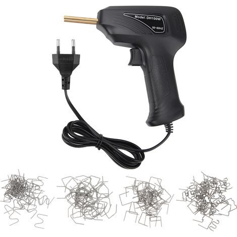 Machine à souder le plastique et le cuivre, kit d'agrafeuse à chaud 100 W pour la réparation de pare-chocs, panneaux, douilles de lampes et anneaux en plastique. Prise UE 220-240 V. (1/5)