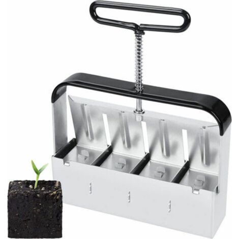 Semoir,Presse Motte pour Semis, Outil De Blocage de Sol, pour Serre de Jardin Bloqueur de Sol pour Plantules, Boutures, Serres, Semoir À Graines