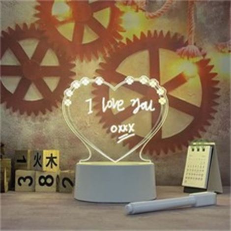 Tableau De Message Led - Tableau Blanc Lumineux Usb - Lampe De Nuit Pour Enfant Et Décoration Intérieure - 1 Pièce (1/5)