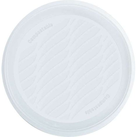 Piatto Piano Bianco Pz 50 Natural Bibo