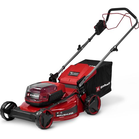 Einhell Akku-Rasenmäher GC-CM 36/51 S Li BL (2x5,2Ah) Power X-Change (36 V, 51 cm Schnittbreite, bis 750 m², Brushless, 50 L Fangkorb, inkl. 2x 5,2 Ah Akku + Twincharger)