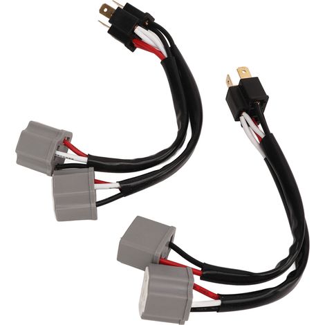 Deux adaptateurs de prise de faisceau de phares 9003 H4, répartiteur mâle-femelle à 2 voies, adaptés aux prises de faisceau LED pour camions et camionnettes. (1/5)