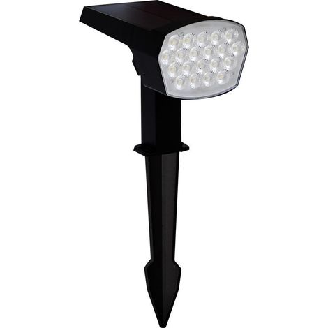 Arum Lighting – Spot solaire 400 Lumens – CCT 3000K/6500K – Angle d'éclairage 30° – Plastique durable – Installation piquet ou applique