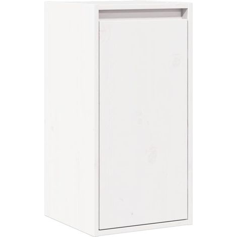 Pensile Bianco 30x30x100 cm in Legno Massello di Pino vidaXL