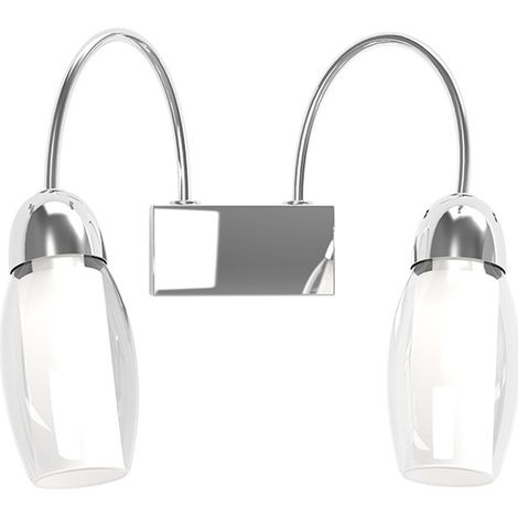 Applique Contemp Arco Feeling Net Metallo Cromo Vetro Trasparente 2 Luci G9 (1/2)