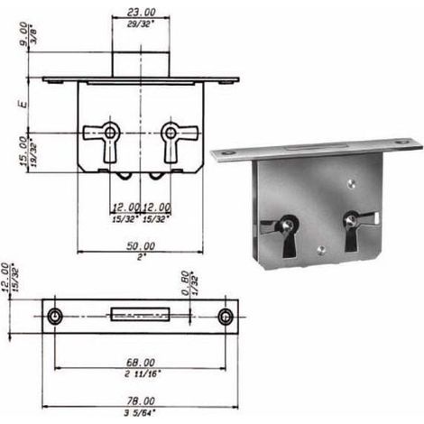 Cerradura para muebles Infilare E 20 M32 Meroni
