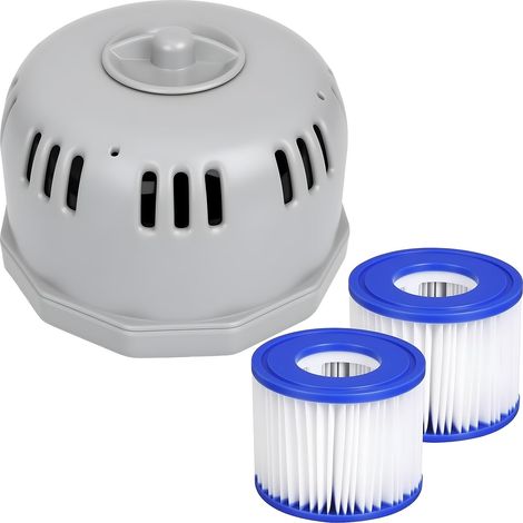 Gilt für Ersatzteile P6653 und P05343 Coleman Saluspa Typ VI Spa Filter Media Kit, einschließlich 2 Typ VI Spa-Filterkartuschen, kompatibel mit Lay-Z-Spa.