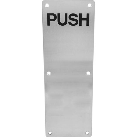 Plaque de Poussée en Acier Inoxydable 304 100 X 300 X 1,5 Mm Plaque Porte à Pousser pour Porte Intérieur Quincaillerie Résistante à L’usure Accessoire Pratique Garage et Passage (1/5)