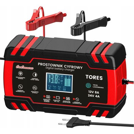 Chargeur de batterie intelligent automatique pour batteries de voiture 12V 24V 8A (1/5)